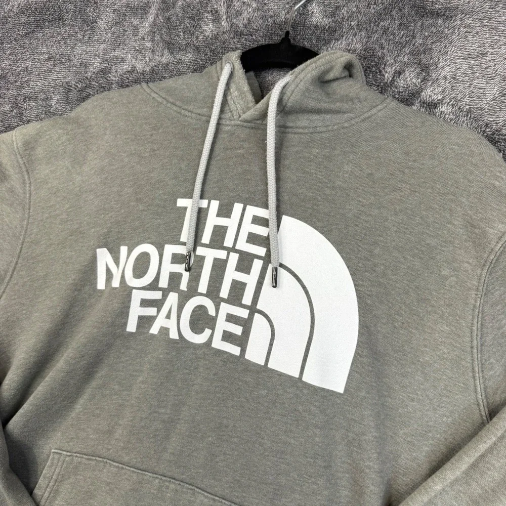 The North Face Hoodie Men XL Green Half Dome Logo Pullover Sweatshirt Fleece
